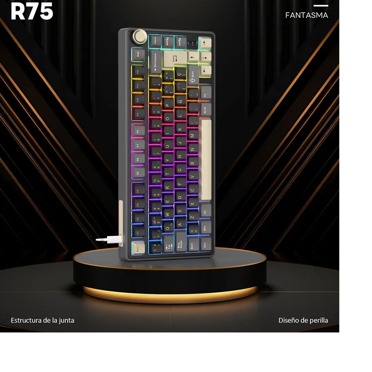GENERICO - Teclado Mecánico Español Con Mandos R75 75%