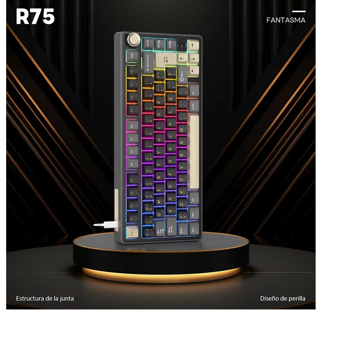 GENERICO - Teclado Mecánico Español Con Mandos R75 75%