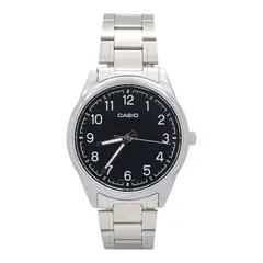 CASIO - Reloj caballero MTP-V005D-1B4 correa acero fondo negro