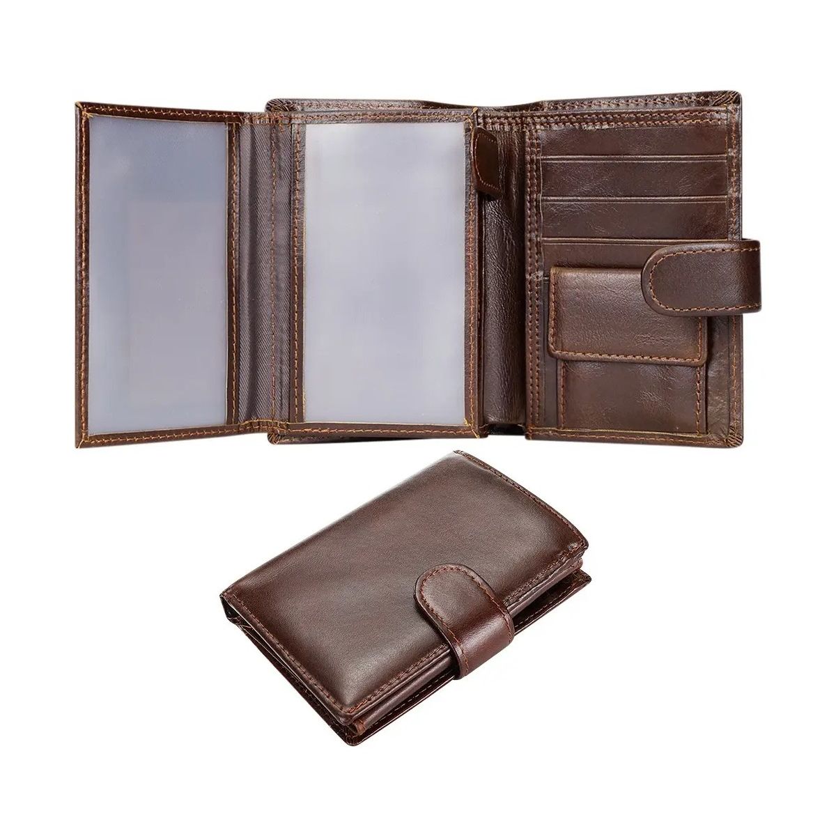 GENERICO - Cartera Antirrobo Para Hombre Billetera Cuero Labg