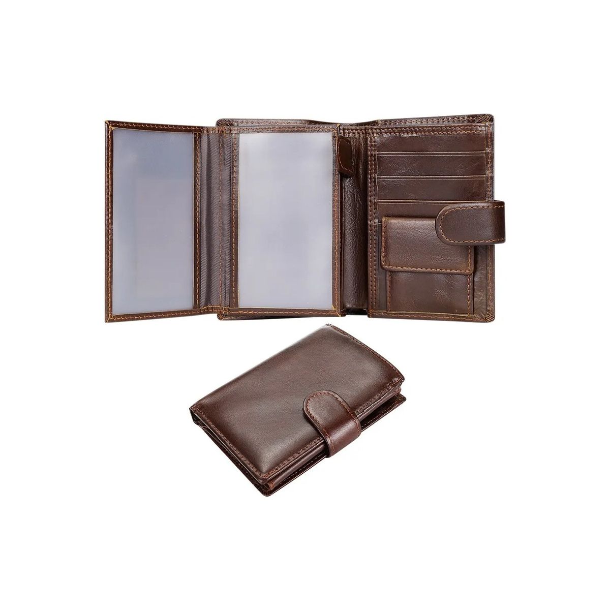 GENERICO - Cartera Antirrobo Para Hombre Billetera Cuero Labg