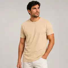 ROLY - Polera Manga Corta Algodón Cuello Redondo Clásica Hombre Premium