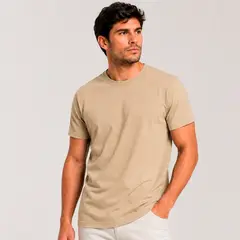 ROLY - Polera Manga Corta 100% Algodón Cuello Redondo Clásica Hombre SLIM FIT Premium
