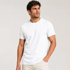 ROLY - Polera Manga Corta 100% Algodón Cuello Redondo Clásica Hombre SLIM FIT Premium