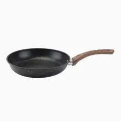 GENERICO - Sartén de Teflón Moteado Negro 22 cm con Mango de Madera