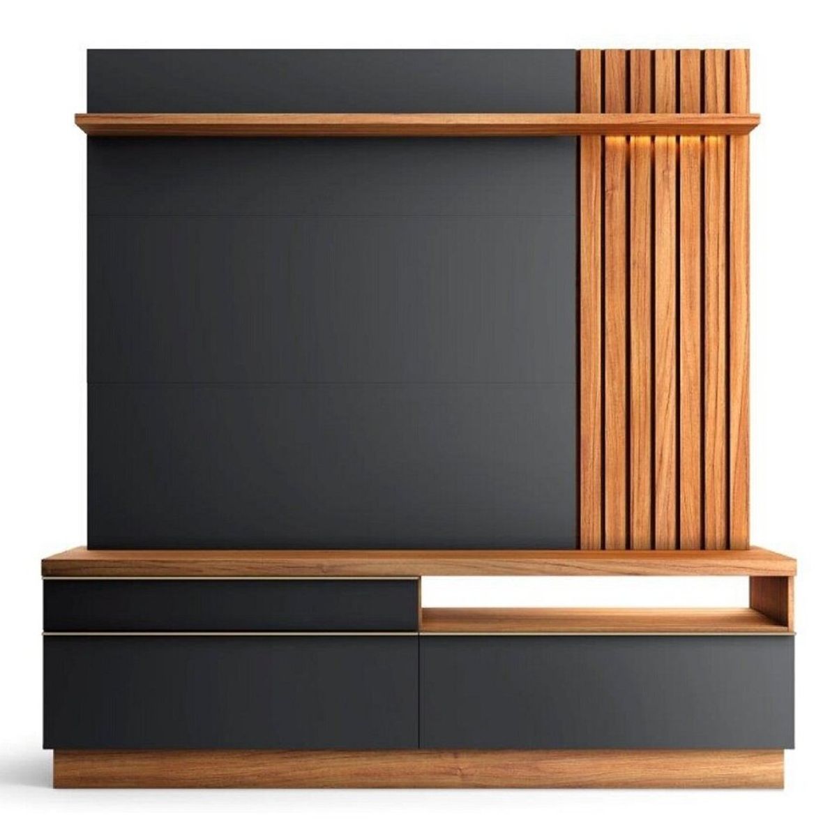 ROCH LTDA - Estante Tv Trancos M-2622 Castaño-Negro