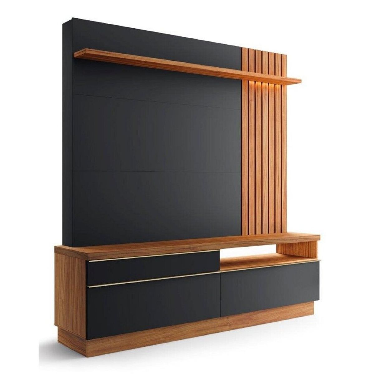 ROCH LTDA - Estante Tv Trancos M-2622 Castaño-Negro