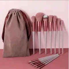 GENERICO - Set de 13 Brochas de Maquillaje Jessamy para Ojos y Rostro con Estuche Rosa