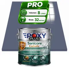EPOXY - Pintura Epóxica Hospitalaria Sanicore CuSafe - MUROS Y PISOS - SIN OLOR - PRO 8L - MALVA PERLADO