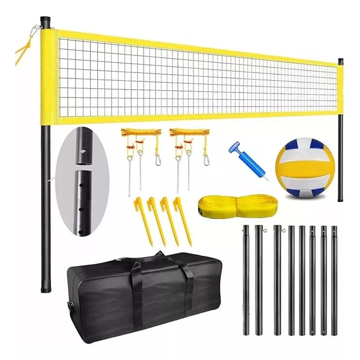 GENERICO - Malla Voley Set De Red Vóleibol Playa Malla Voleibol