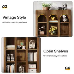 DELUXE - Mueble Estante Librero Biblioteca Forma Arqueada Premium