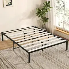 GENERICO - Base De Cama Queen Size Metal Recamaras Acero de Alta Calidad Para Colchón 200 x150 x 40 cm