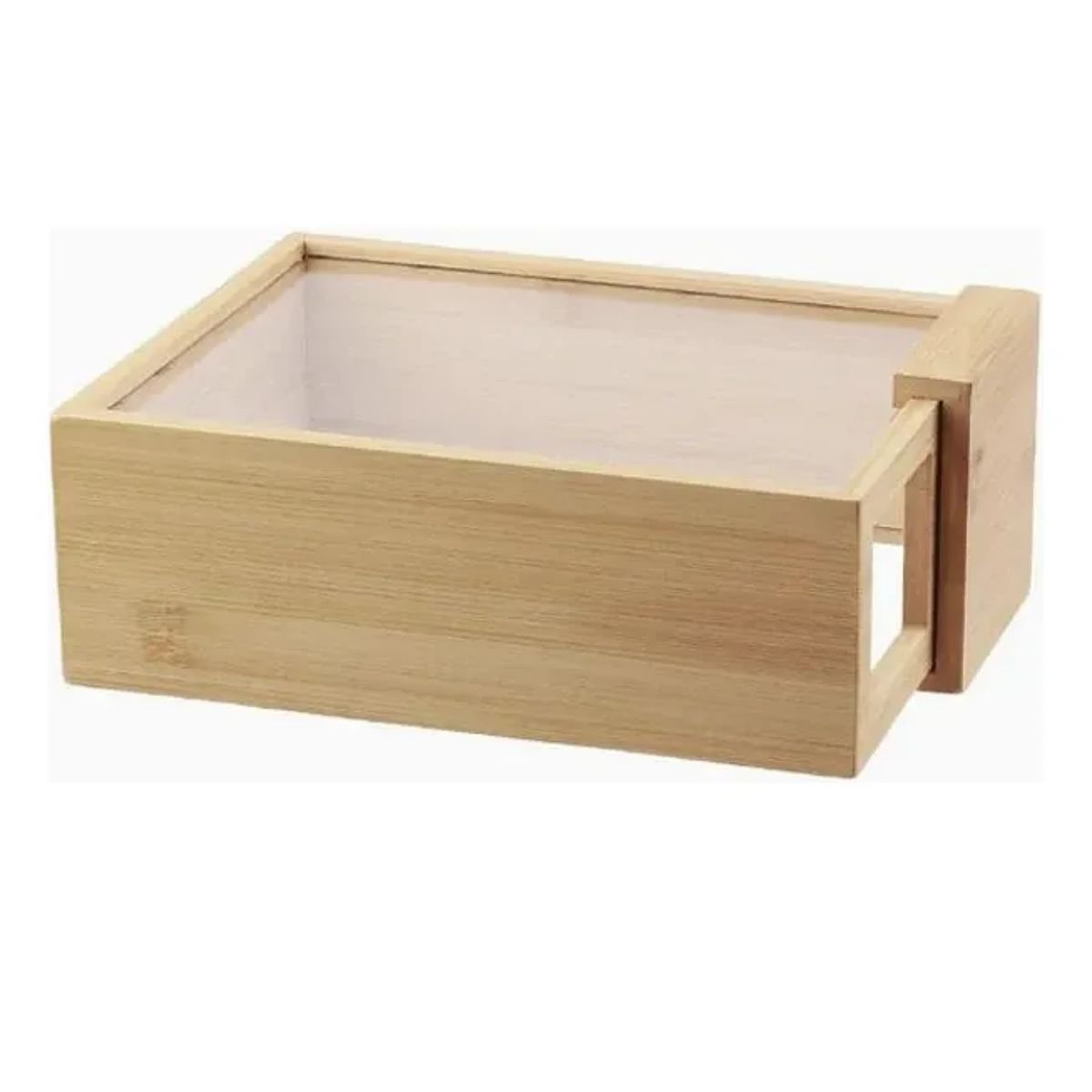 GENERICO - Caja De Almacenamiento Bambú Tapa 23,5x17,5cm Organizador