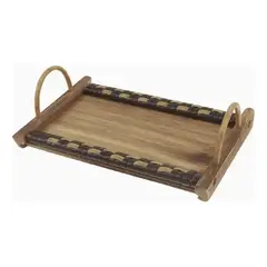 GENERICO - Bandeja Rectangular De Bambú Para Servir Cocina Y Decoración