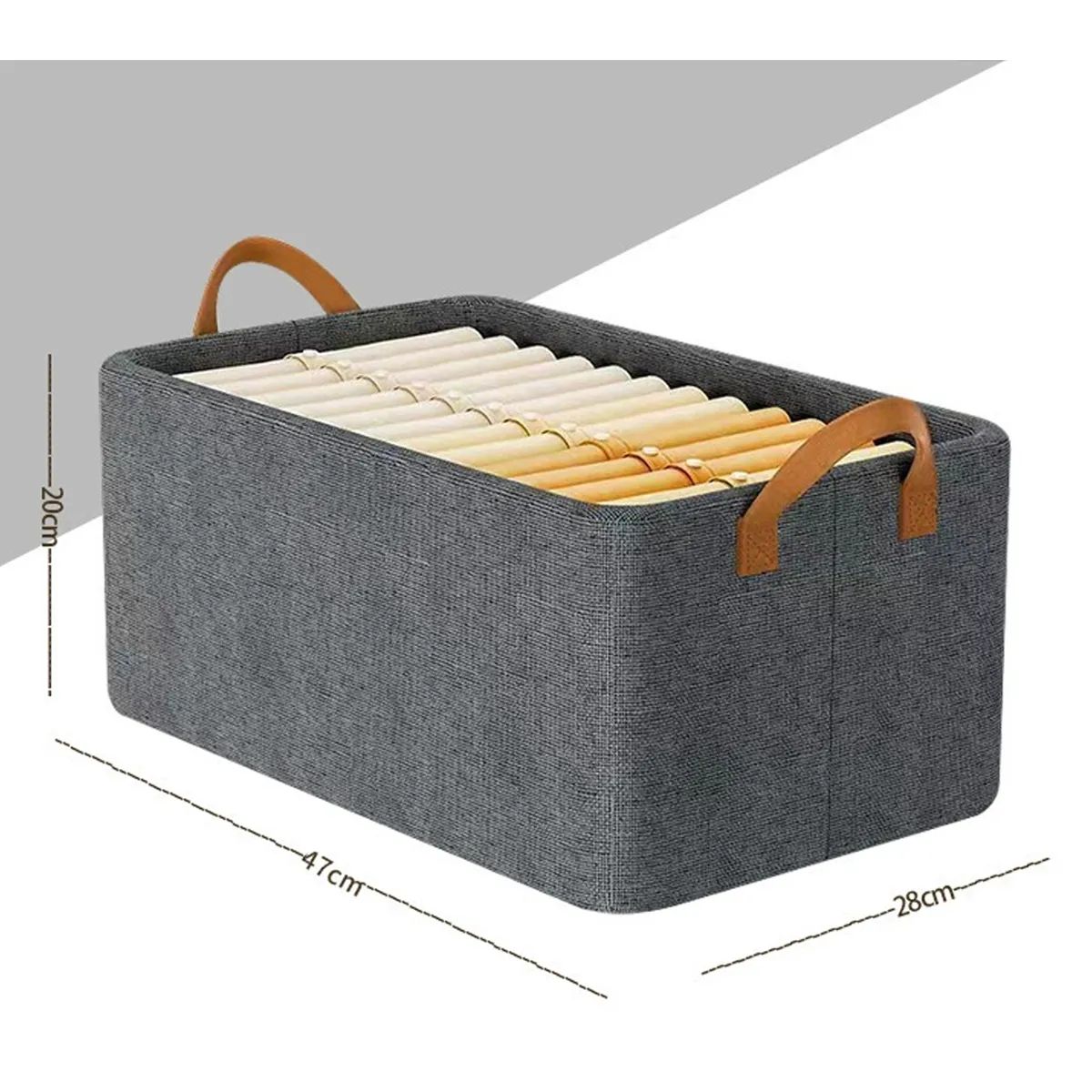 Pack De 6 Cestos De Tela Plegables Para Organizar La Ropa, marca ATURE - Foto 2