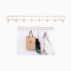 GENERICO - Colgador metálico de pared con múltiples ganchos – 43 cm