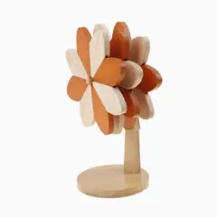 GENERICO - Posavasos De Madera Forma De Flor 12.5x9.5cm Decorativo