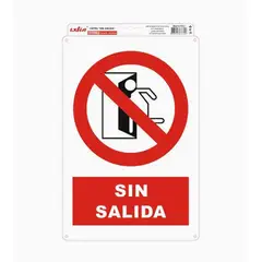 GENERICO - Señalética Sin Salida Letrero Informativo Seguridad 20x30cm