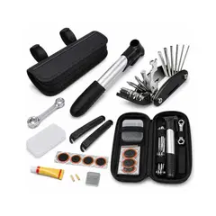GENERICO - Kit Herramientas Bicicleta Con Bombin Parches Y Bolso