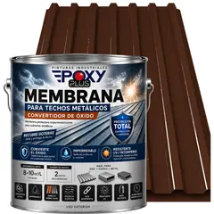 EPOXY - MEMBRANA PARA TECHOS METÁLICOS - CONVERTIDOR OXIDO - GALON - CAFÉ TEJA