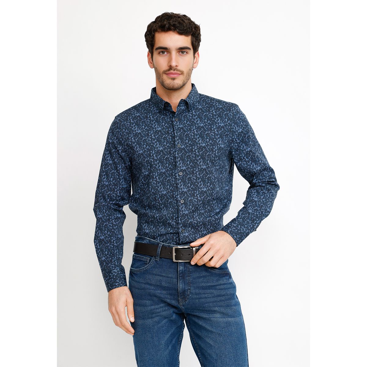 PERRY ELLIS - Camisa Casual Hombre Navy