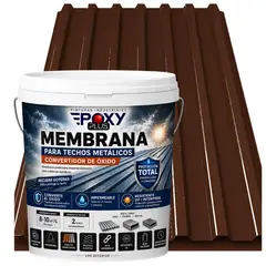 EPOXY - MEMBRANA PARA TECHOS METÁLICOS - CONVERTIDOR OXIDO - TINETA 10L - CAFÉ TEJA
