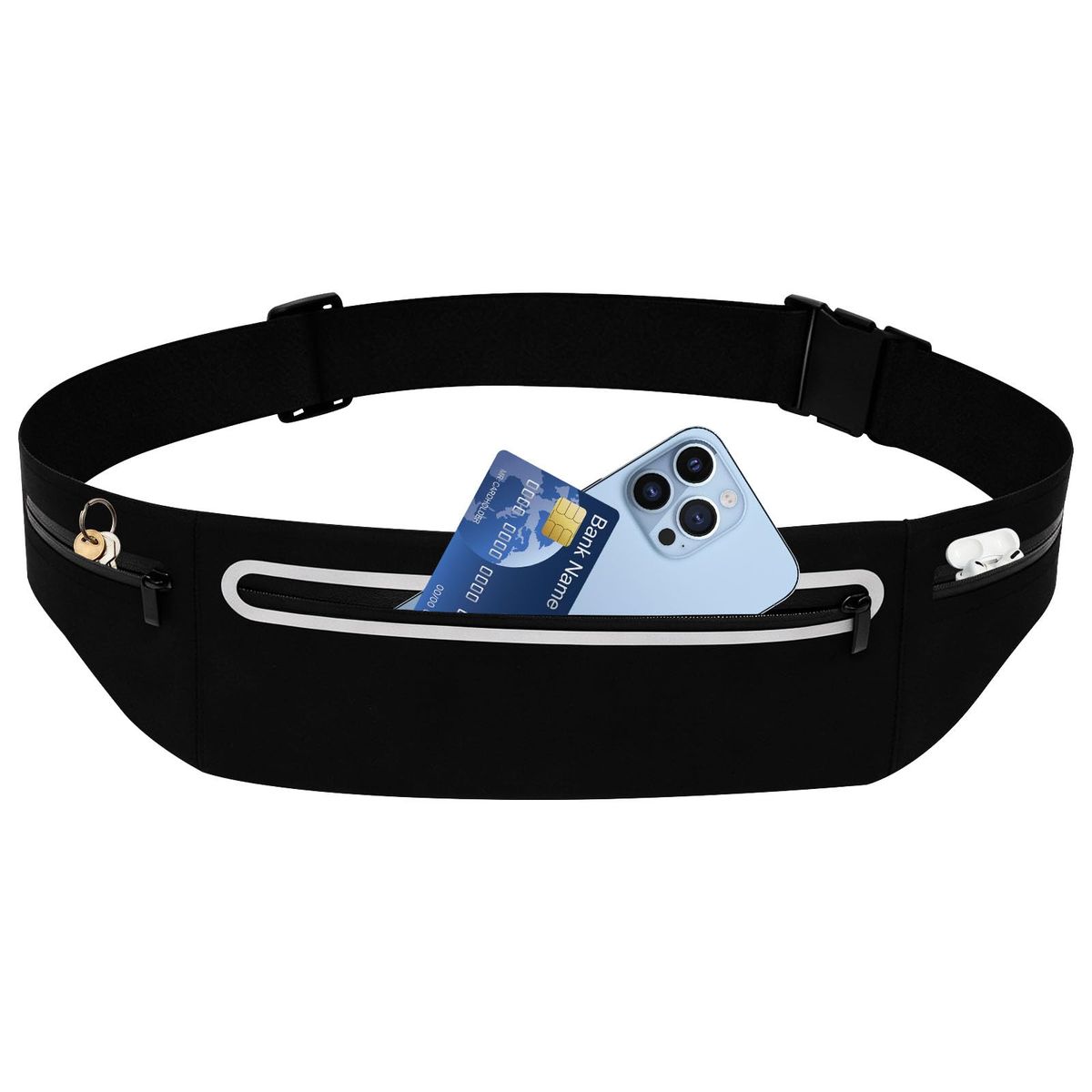 GENERICO - Cangurera Deportiva Riñonera Running Para Hombre Mujer Ultra Delgada Impermeable Correr Ejercicio