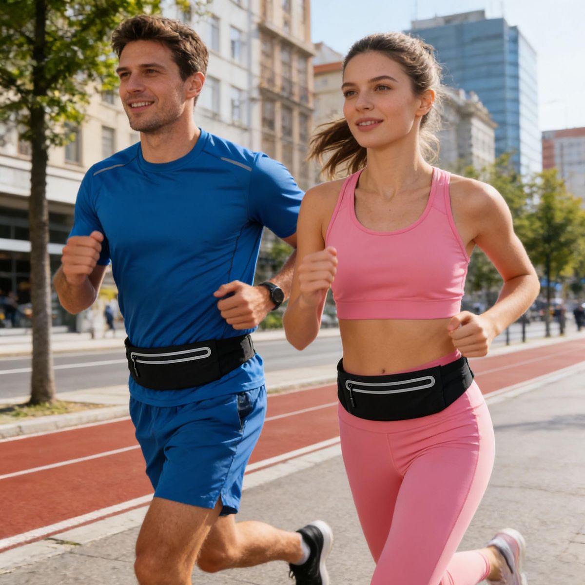 GENERICO - Cangurera Deportiva Riñonera Running Para Hombre Mujer Ultra Delgada Impermeable Correr Ejercicio