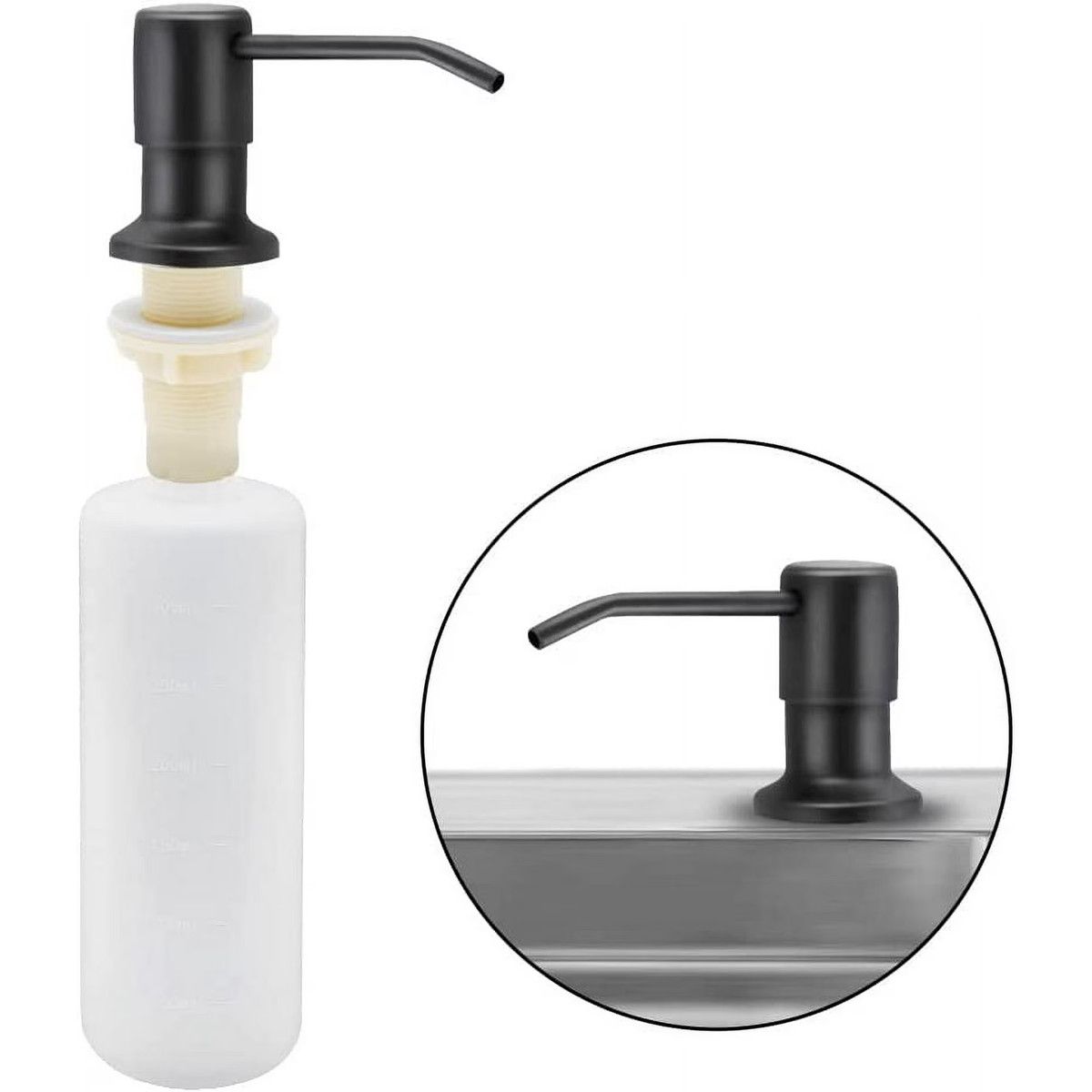 KUANGYE - Dispensador de Detergente Lavaloza de Vidrio Opaco 500ml
