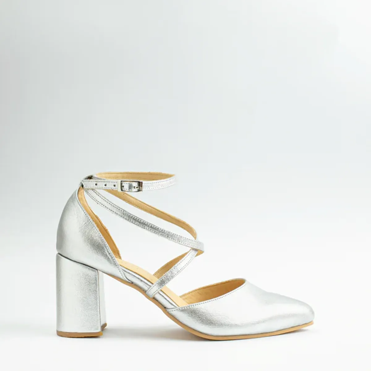 GANDARVA - Zapato de mujer de cuero Elena Oro 7 cm