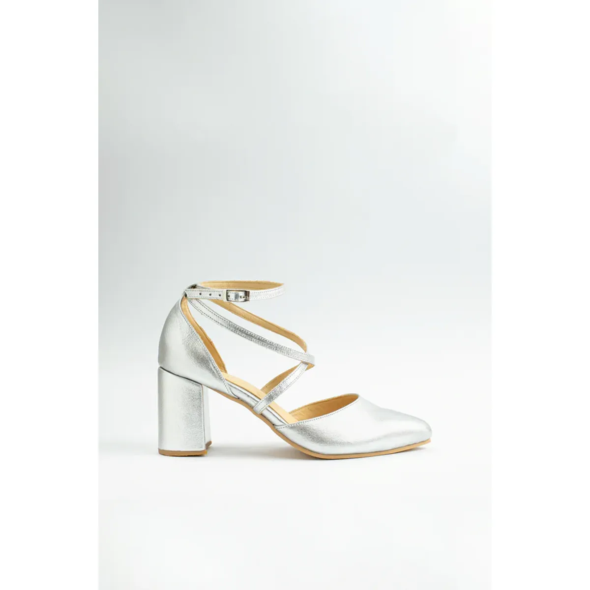 GANDARVA - Zapato de mujer de cuero Elena Oro 7 cm