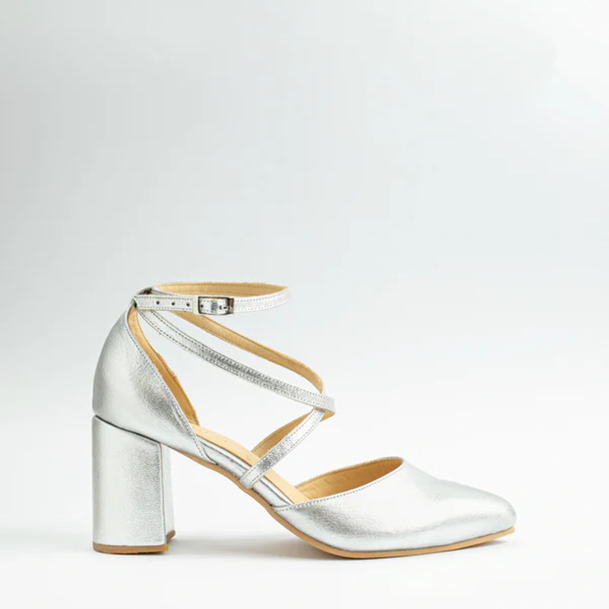GANDARVA - Zapato de mujer de cuero Elena Oro 7 cm