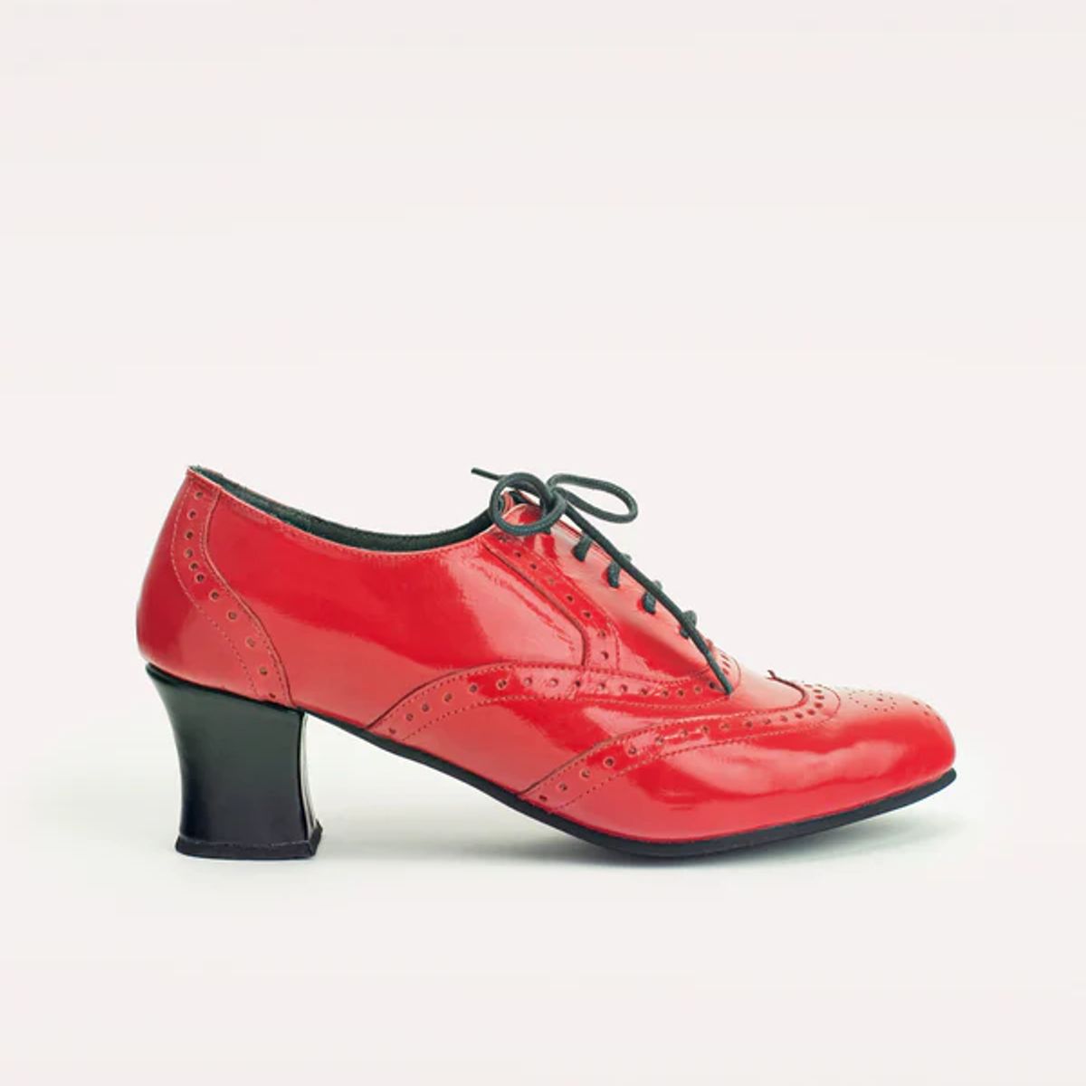GANDARVA - Zapato de mujer de cuero Oxford 5 cm Rojo