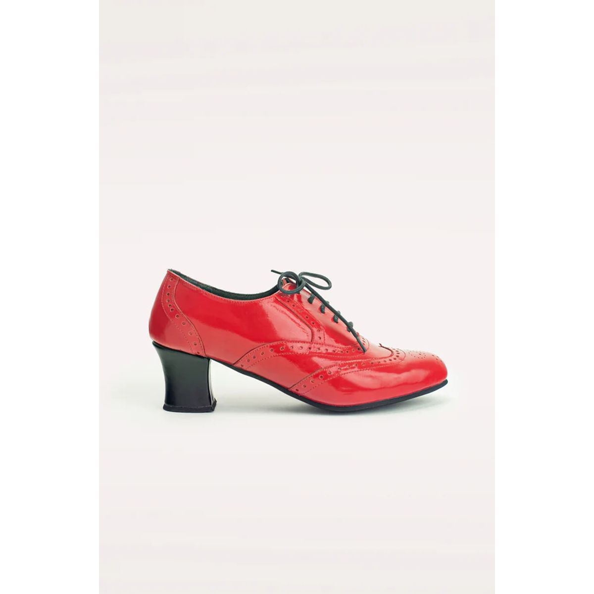 GANDARVA - Zapato de mujer de cuero Oxford 5 cm Rojo