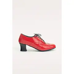 GANDARVA - Zapato de mujer de cuero Oxford 5 cm Rojo
