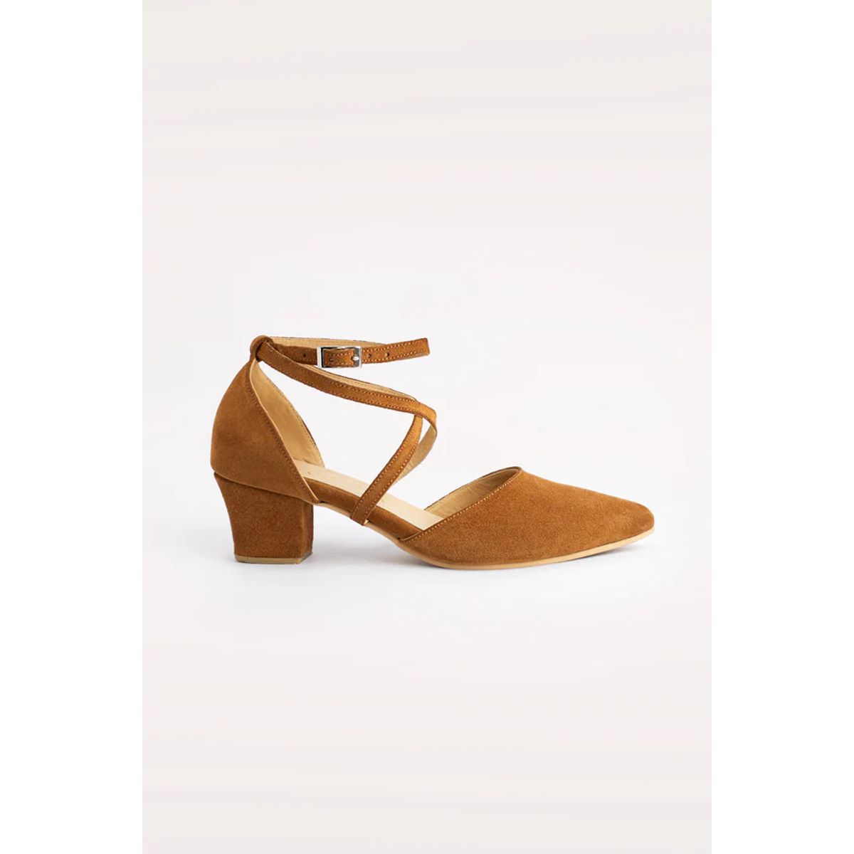 GANDARVA - Zapato de mujer de cuero Elena Café Reno 5 cm