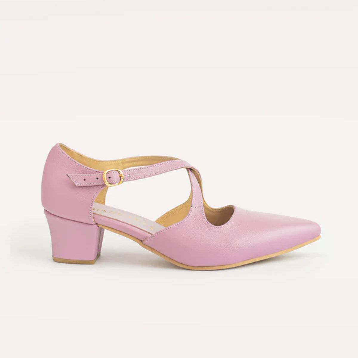 GANDARVA - Zapato de mujer de cuero Mercedes lila 5 cm