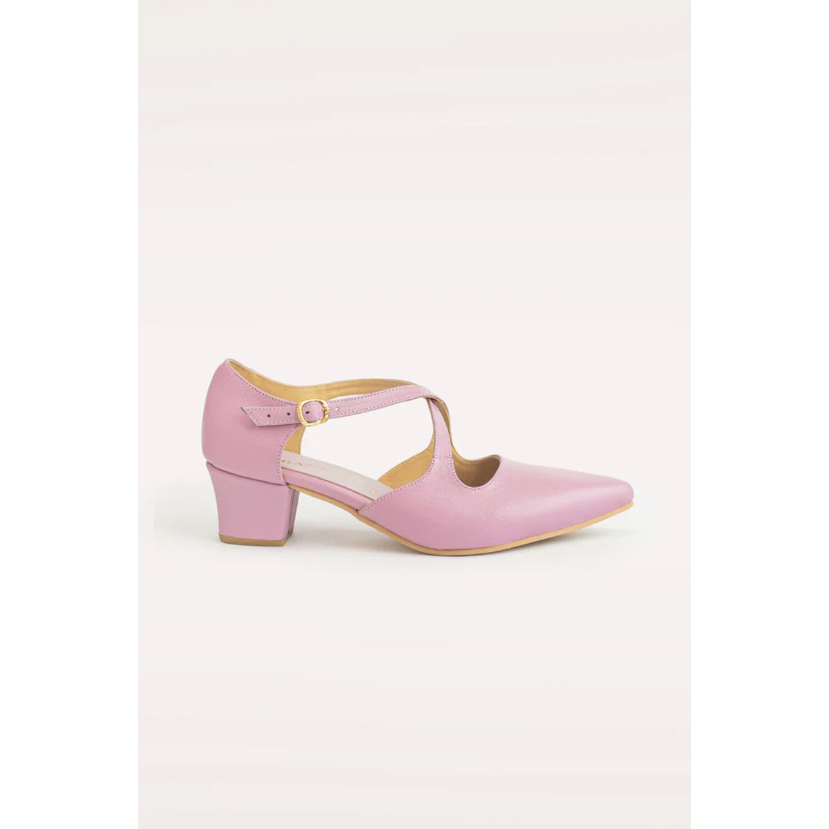 GANDARVA - Zapato de mujer de cuero Mercedes lila 5 cm
