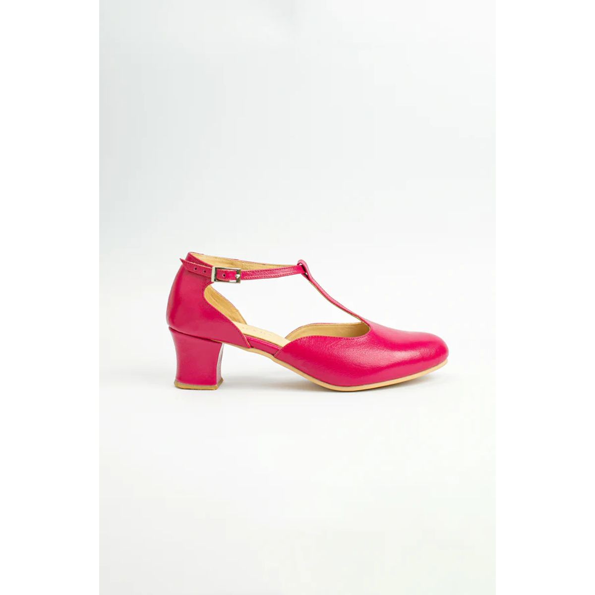 GANDARVA - Zapato de mujer de cuero Greta Fucsia 5 cm