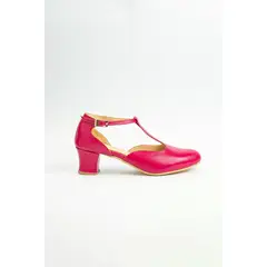GANDARVA - Zapato de mujer de cuero Greta Fucsia 5 cm