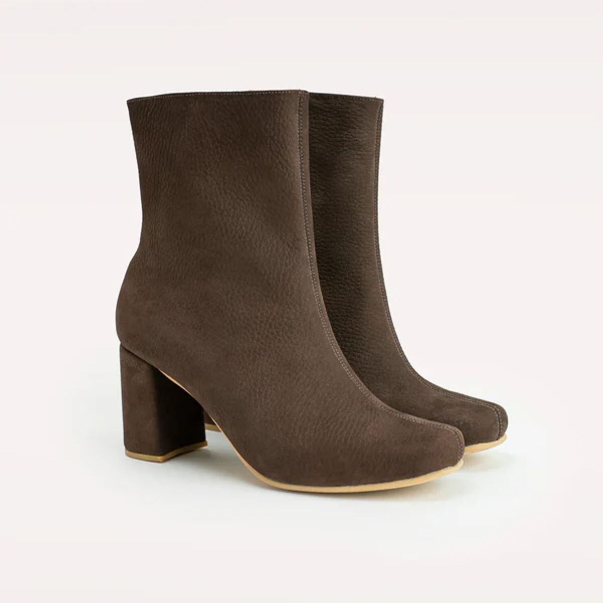GANDARVA - Botín de mujer de cuero Guacolda Chocolate 7 cm