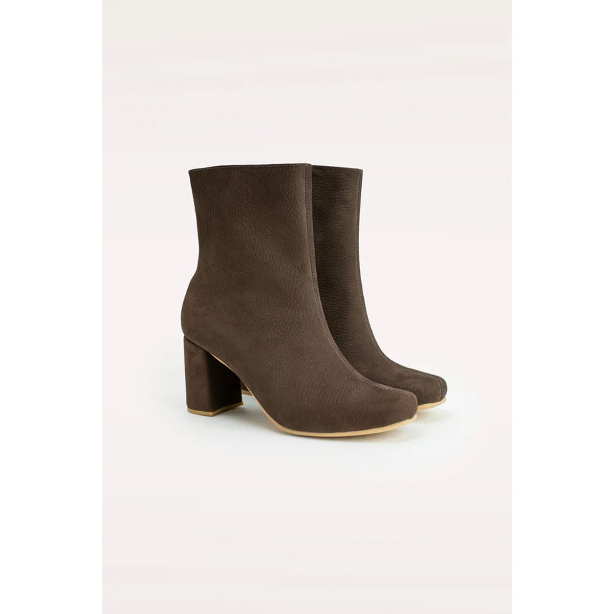GANDARVA - Botín de mujer de cuero Guacolda Chocolate 7 cm