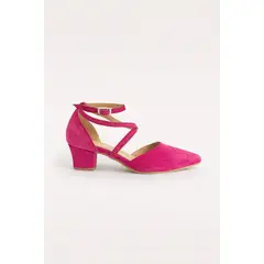GANDARVA - Zapato de mujer de cuero Elena Fucsia Reno 5 cm
