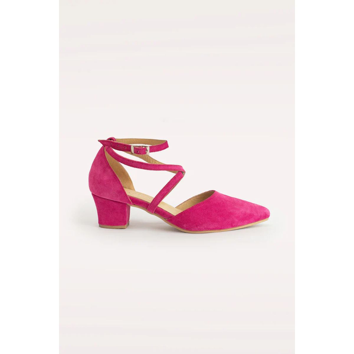 GANDARVA - Zapato de mujer de cuero Elena Fucsia Reno 5 cm