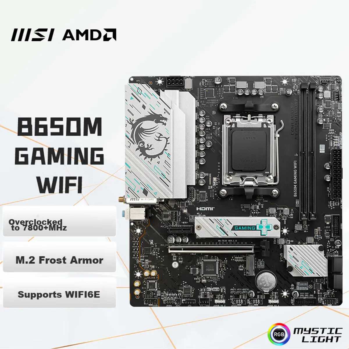 MSI - Placa Madre MSI B650M Gaming WiFi AM5