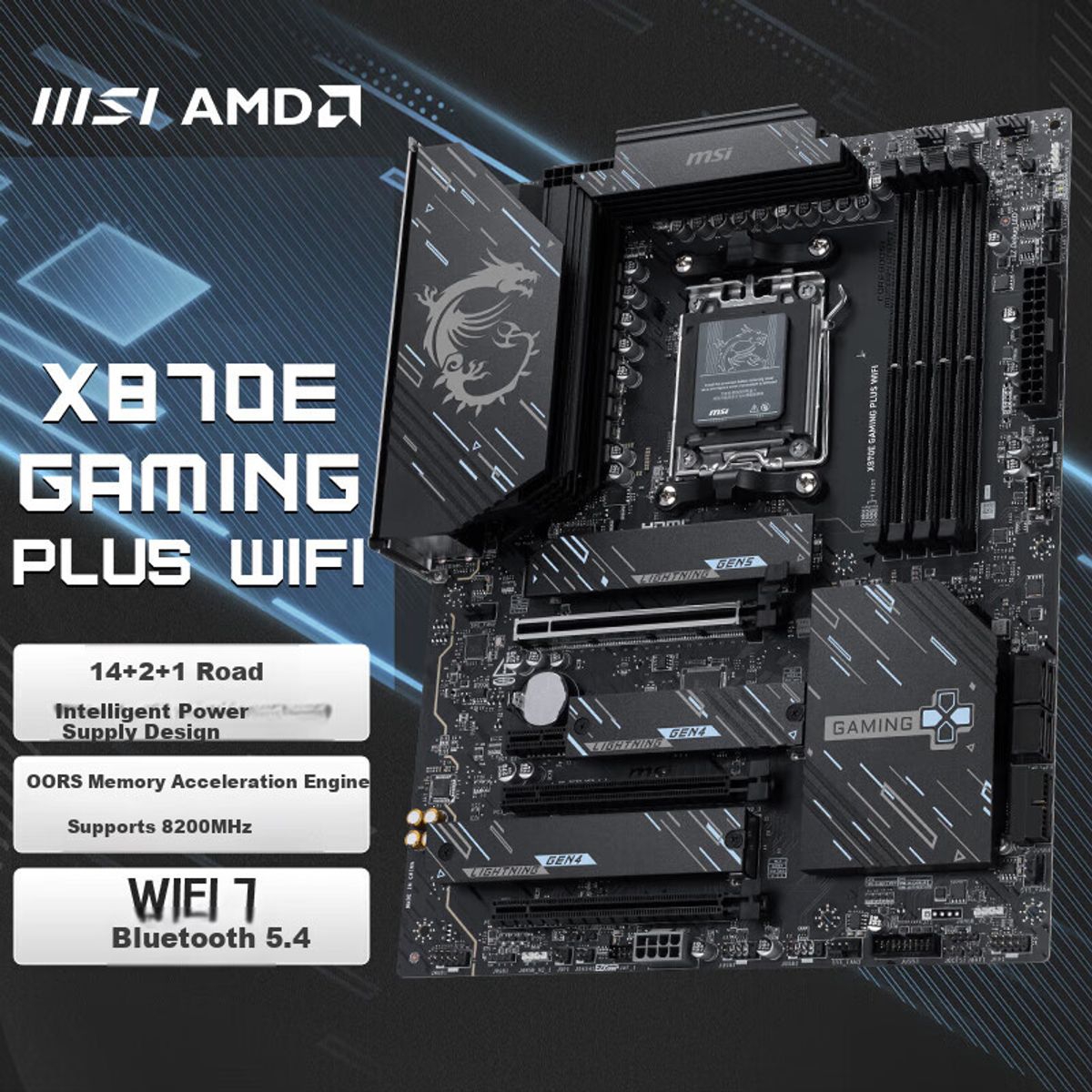 MSI - Placa Madre MSI X870E Gaming Plus WiFi AM5