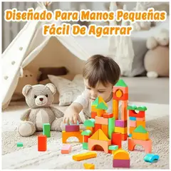 GENERICO - Bloques de construccion madera 100 piezas