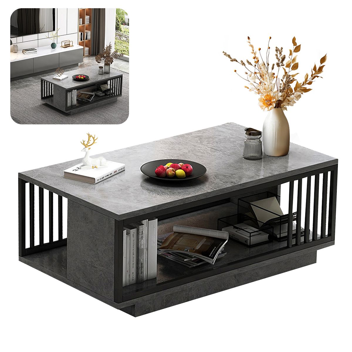 UENMI - Mesa De Centro Moderna, Mesa Auxiliar Para Sala De Estar