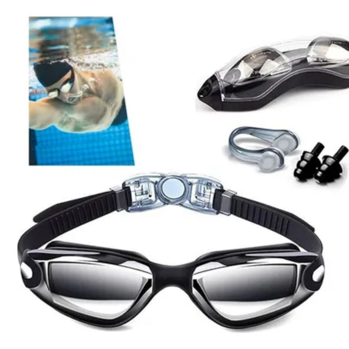 GENERICO - Gafas De Lente Natación, Nadar Protección Uv Antivaho