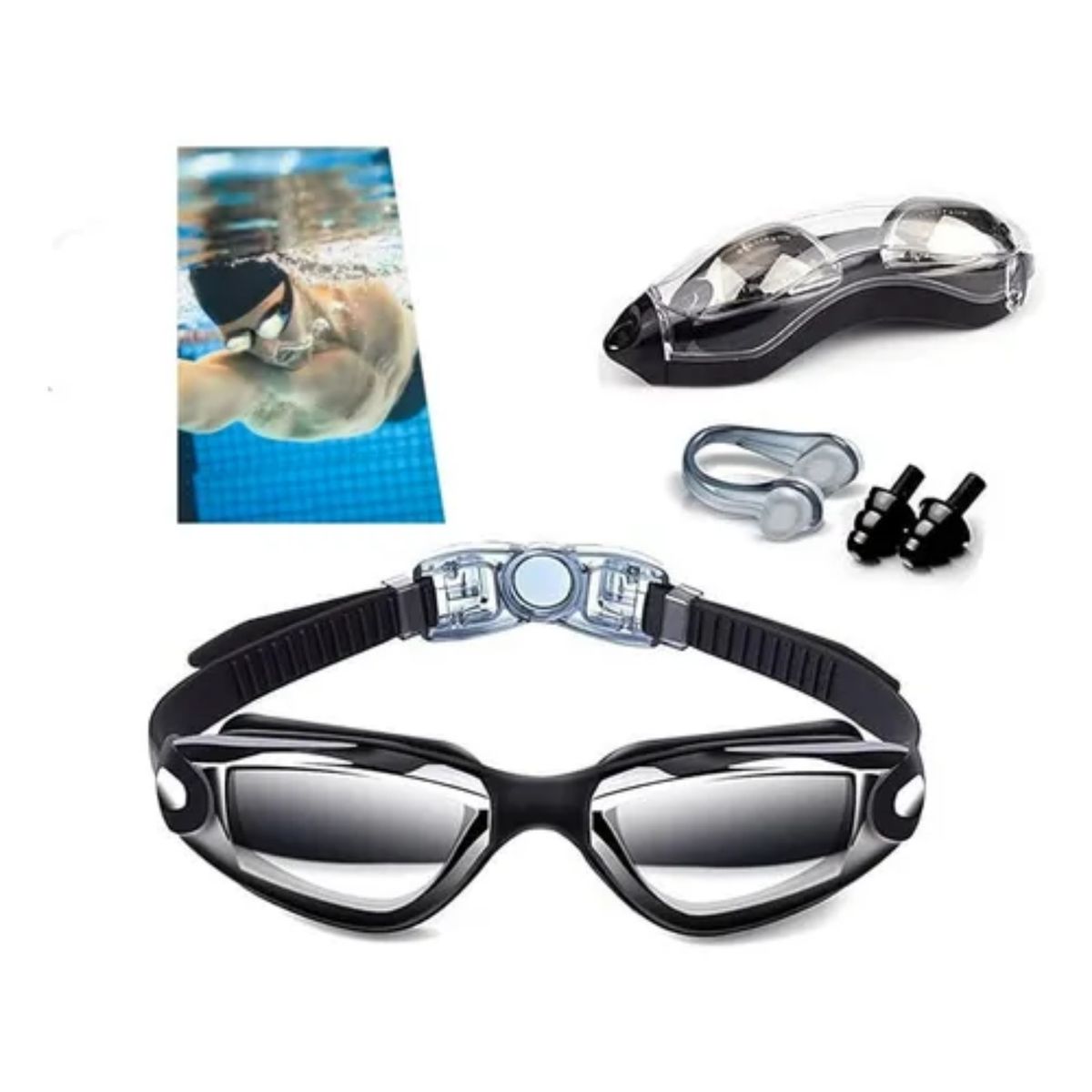 GENERICO - Gafas De Lente Natación, Nadar Protección Uv Antivaho